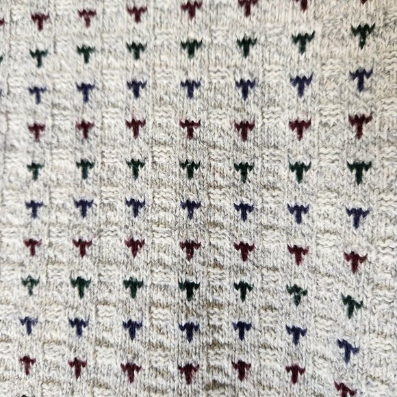 Vintage 90s Ivy Club Classics Medium Sweater Fisherman Core Grandpa Knit Sweater - Picture 4 of 6